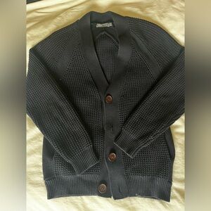 Vince Navy Blue Cardigan Sweater, Shawl Collar
